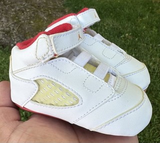 Nike Air Jordan 5 Sunset Sz2c OG Vintage Retro Baby Infant Toddler Rare Shoes DS
