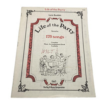 Vintage Life Of The Party Lyric Booklet 175 Songs Big 3 Music 1976 USA Songbook