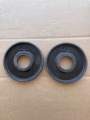 Vintage Deep Dish Olympic 2  2.5 Lb Weight Plates 2x2.5Lb Total 5 Lbs Unbranded