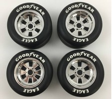 14 Scale Cobra Halibrand Wheel Tire Set Chromechrome 4