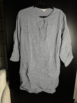GAP Three Quarter Sleeve Blue Dress - Women Medium