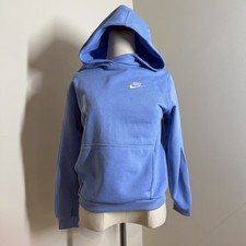 Nike Sportswear Club Boys Lt Blue - L - Fleece Pullover Hoodie Sweatshirt NEW 