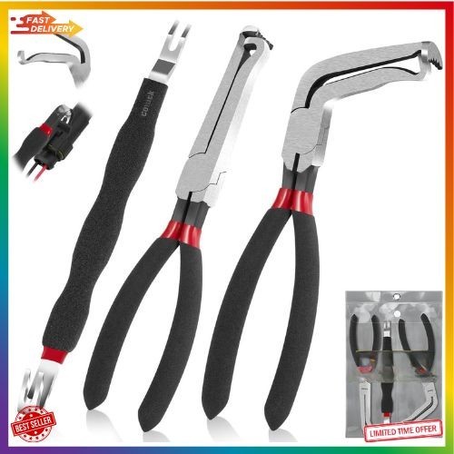 Electrical Disconnect Pliers Set 60° Connector Separator Removal Tool Automotive