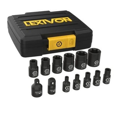 E-TORX Socket Set - Chrome Vanadium Alloy E-TORX Socket Set E4 - E20 Black