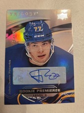 2021-22 Trilogy Hockey Rookie Premieres Auto Level 3 #94 Peterka 42/49!