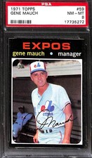 1971 Topps #59 GENE MAUCH PSA 8 NM-MT 17735272 