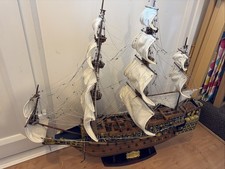 Large Hand Built Wooden Model Replica Of The Friesland 17th Century Dutch Ship