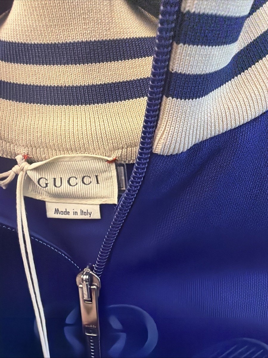 Gucci Navy Blue Kids Zip-Up Jacket Tennis Unisex Size 8 | eBay