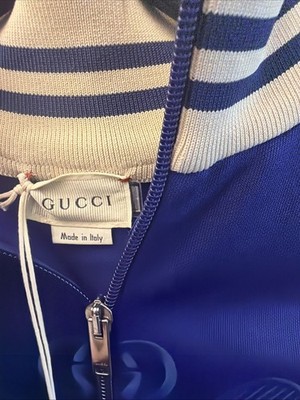 Gucci Navy Blue Kids Zip-Up Jacket Tennis Unisex Size 8 | eBay