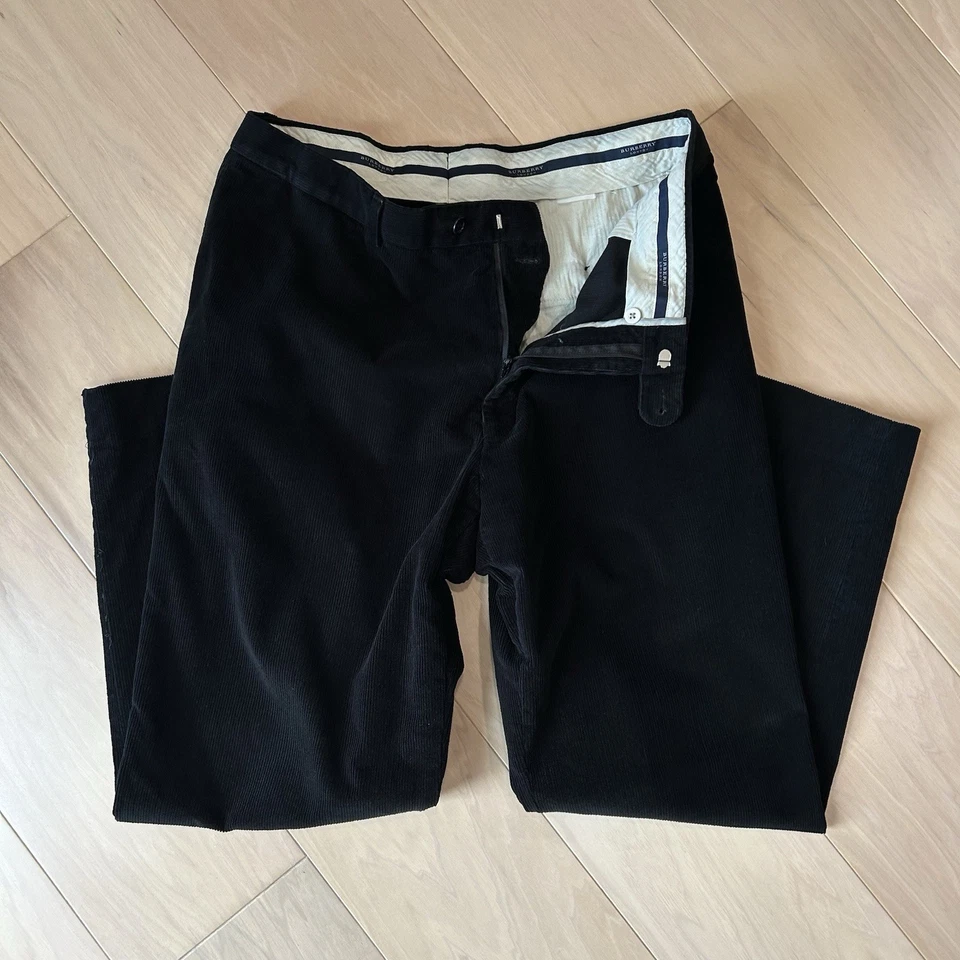 Pantalón Burberry London Pana Negro Hombre 34x28 Foto 4 de 4