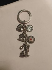 Bull Dog Lover Metal Charm Keychain, Detachable Keyring, Paw, House, Bone