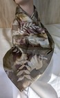 Vintage Charter Club Browns Tan Taupe Silky Polyester Scarf 34" X 34".      #258 — photo 1