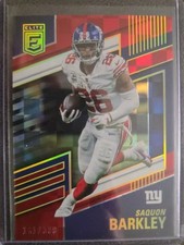 2022 DONRUSS ELITE SAQUON BARKLEY RED PARALLEL CARD #/399 EAGELS GIANTS 