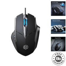 3-Button USB Wired Mouse   Silent Click Ergonomic Design for Home and Office