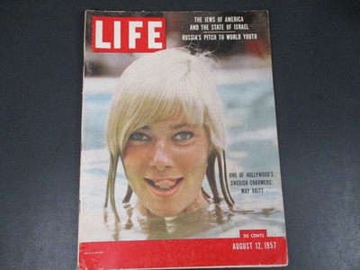 1957 August 12 LIFE Magazine, Swedish Charmer: May Britt