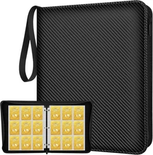 900 Pockets Trading Card Binder PU Leather Zipper 9 Pocket Removable Sleeves