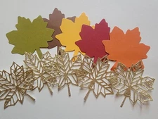 10pcs Leaves Branch Fall Foliage Cardstock Die Cuts For Scrapbooking