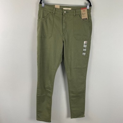 Levi's 721 Utility High Rise Skinny Jeans Womens Size 32 x 30 Green