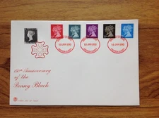Penny Black Anniversary 1990 Stuart First Day Cover Croydon  pmk .Free UK P&P
