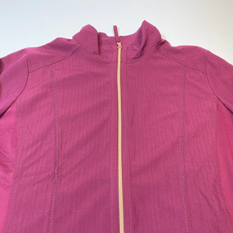 Cherokee Uniforms Statement Large Zip Front Jacket Maroon Four-Way Stretch 7632 - Image 4 of 4