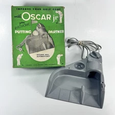 Vtg OSCAR JR 100 Model Electronic Return Golf Putting Partner w/Box  Works