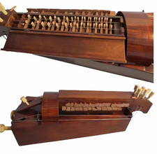 Hand Made Maple Wood 6 Strings 23 Keys Beautiful Hurdy Gurdy ,Free with Case