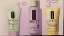Mini Kit Clinique 3-Step Skin Care Set for Dry Combination Face, Cleanser Lotion