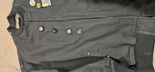 Mens PUNK Work Jacket. Homemade with Patches. Size XL. DIY hardcore vintage image 2
