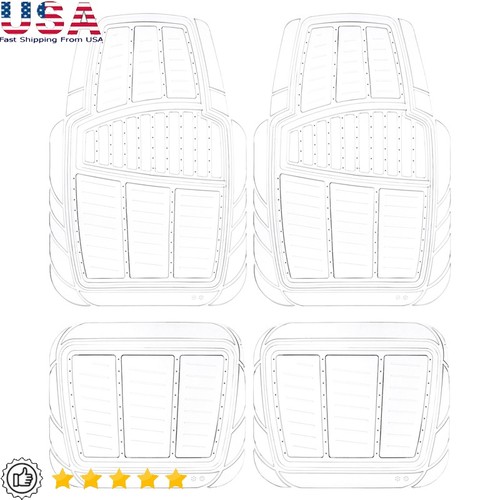 4PC Premium Rubber Car Floor Mats Universal Heavy Duty All Weather Protection US