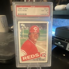 Topps 1985 Pete Rose #600 Base Set PSA Graded Cincinnati Reds Baseball Card