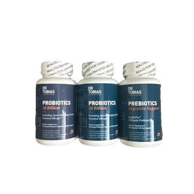 3 Pack Dr. Tobias Digestive Support Probiotics 90 Capsule Each Lot Diet EXP 2025