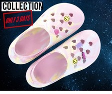 Justice Little Girls size 4 Girls Clogs with Charms Color PINK NEW
