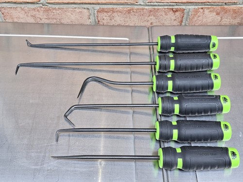 MAC Tools 6 Pc Neon Green Extra Long Radiator Pick Combination Set