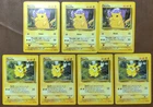Pikachu Card Lot x3 Base Set 58/102 - x4 Jungle 60/64  - Vintage Pokemon WOTC NM