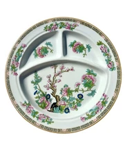 O.P. CO Syracuse China 11” Divided Dinner Dish Indian Tree H-2 Sectioned Plate