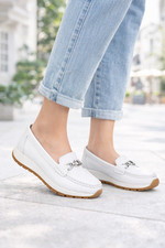 Women's Jo & Joe Loafer Size 4-8 Leather Comfort Slip On Moccasin Summer Shoe