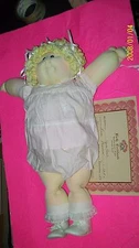 cabbage patch sculptured doll 1983 ed burgundy girl w/birth cert XAVIER ROBERTS