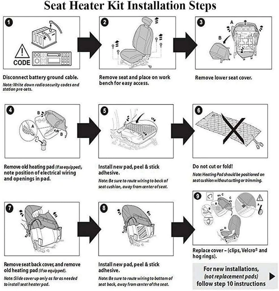2x/4x Car Carbon Seat Universal Heating Mats Retrofit Kit For Trucks Auto Pad UK - Image 2 of 4