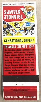 20 Strike Matchbook Cover - Ohio Match Triangle Stamps Offer  Vintage