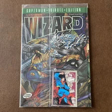 Wizard Magazine Superman Tribute First Edition 1993 w/Card SEALED/New w/ Card