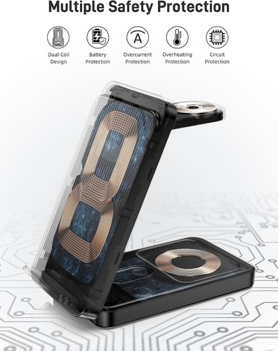 NeotrixQI Wireless Charger for Charging Station, Foldable Travel Wireless Charge - 第 3/6 張圖片