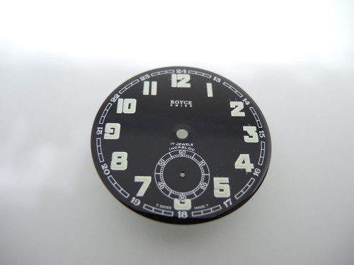 Royce Unitas 6498 Zifferblatt, Ø 42 mm, watch dial, Tritium, Swiss - Picture 4 of 7