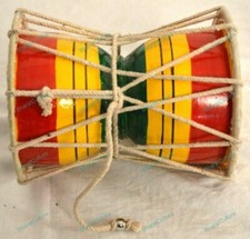 Handcrafted Designer Damroo Beautiful Musical Instrument Rope Shiva Damru