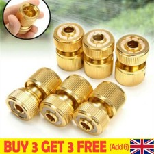 1/2" Brass Garden Hose Connector Watering Water Hose Pipe Tap Adaptor Fitting