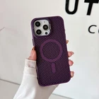 Heat dissipation Magnetic Case with Lens Stand For iPhone 16 Pro Max 15 14 13 12