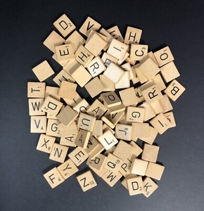 100 Scrabble Tiles Wooden Letters Replacement Craft Wood Complete Set Free Ship
