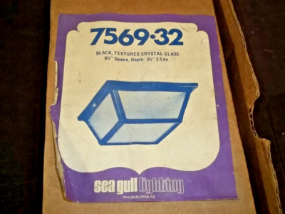 Vintage Mid Century Sea Gull Lighting 7569-32 Ceiling Mount Patio Breezeway Ligh