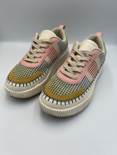 Nicole Miller New York Mixed Media Brit Woven Platform Sneakers Women  s 7.5 