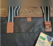 Vibrant Life  Pet Tote Bag Carrier for Small Dogs Black and Brown 19" x 9" x 12"