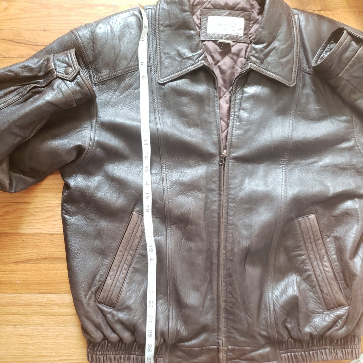 St. Johns Bay VTG lined Brown soft leather bomber jacket St. Johns Bay VTG lined Brown soft leather bomber jacket